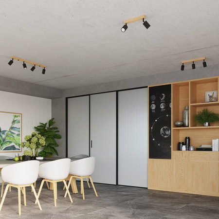 Lampa sufitowa VERDO 3L czarny