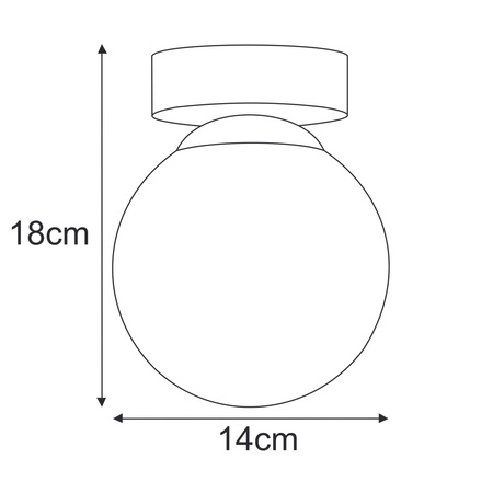 Minimalistyczna lampa sufitowa z kloszem K-5366 z serii LOGAN
