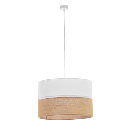 Nowoczesna lampa wisząca Linobianco juta biała