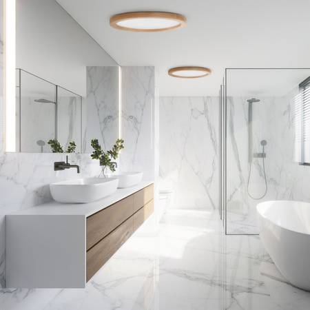 Plafon Aqua Wood Buk 40cm 36W LED drewniany