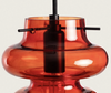 Szklana Lampa Wisząca TELDER czerwona