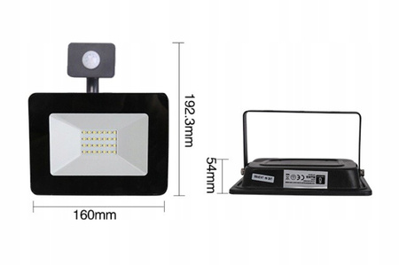 Halogen LED 20W z Czujnikiem ruchu naświetlacz 4000K