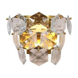 Kinkiet kryształowy DIANA GOLD 2xE14 złoty Glamour