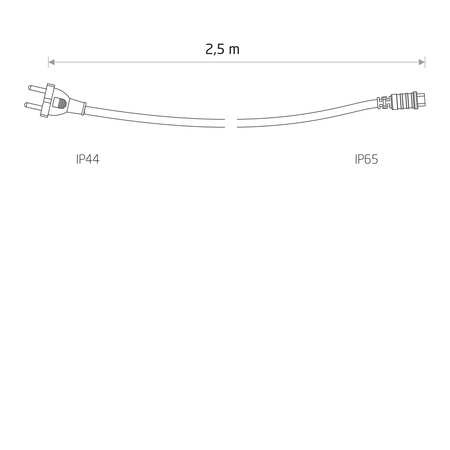 Nowodvorski Kabel zasilający do girlandy ogrodowej POWER CORD FOR FESTOON LIGHTS 