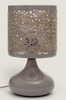 Metalowa lampka stołowa nocna 1xE27 HARISH kaszmir