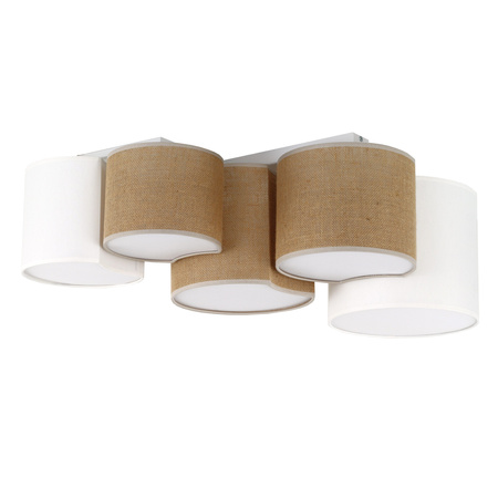 Tk Lighting MONA JUTA lampa sufitowa 5xE27