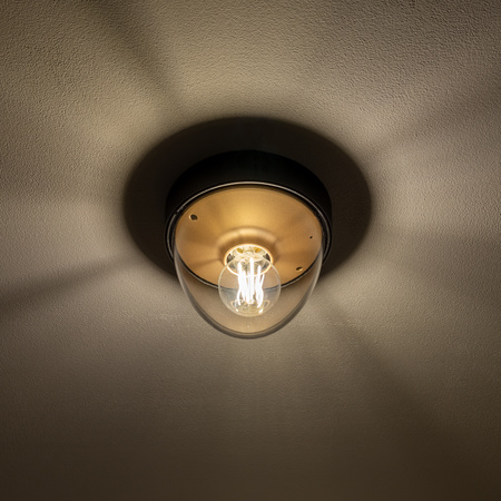 Nowodvorski Lampa sufitowa zewnętrzna czarno złota NOOK