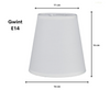 Abażur do lamp mały stożek biały gwint E14 16cm ELA7222