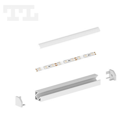 Profil LED P3-5 wąski narożny Linia Mikro 2000 mm anod (nr kat 863502)
