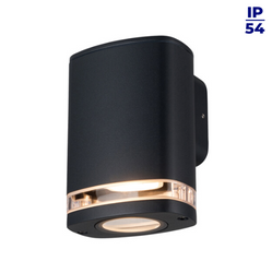 Kinkiet ogrodowy Oprawa czarna ZEVI EL 1 x GU10 B z przeszkleniem