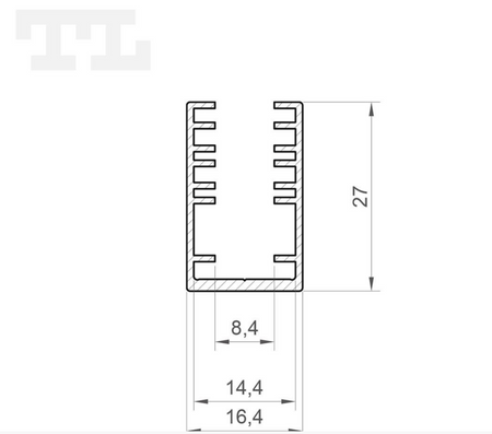 LED P10-3 Profil 1000 mm anod (nr kat 8610301)