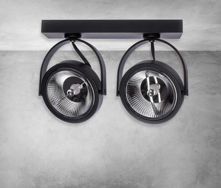 Oprawa natynkowa LUGAR BLACK 2xAR111 GU10