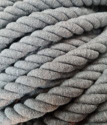 Lina bawełniana z przewodem 3x0,75 skręcona szara