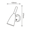 Solin kinkiet czarny LP-181/1W BK