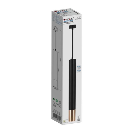 Oprawa Zwieszana V-TAC GU10 GU10 Czarny+Złoty 60x500mm VT-977 3 Lata Gwarancji