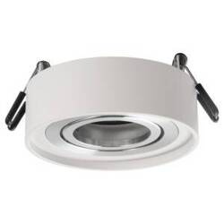 Oprawa podtynkowa GAJA R biało-srebrna ruchoma