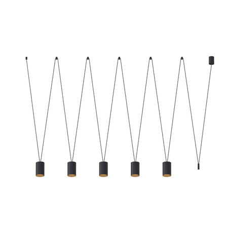 Nowodvorski Lampa wisząca czarno złota MORE TONE 