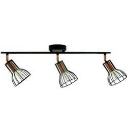 Lampa ruchoma ścienno-sufitowa SOFIA-3 czarna+miedź E14x3