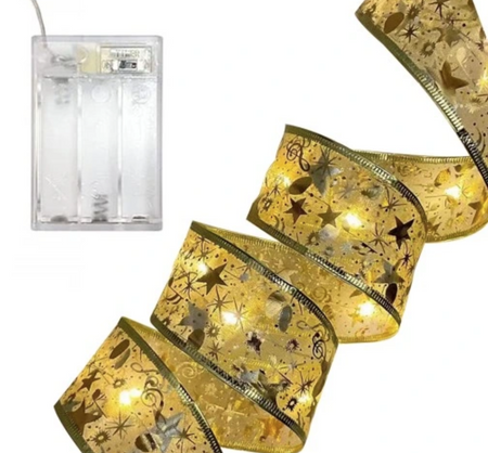 Łańcuch świetlny Wstążka Led ozdoba choinkowa 3xAA 2700K 5m