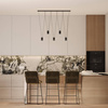 Lampa wisząca Toledo 5xGU10 czarna LP-432/5P BK