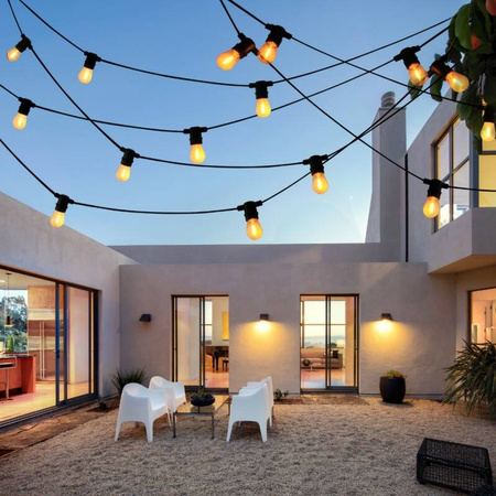 Girlanda zewnętrzna PARTY F2 6,2 m+10xS14 36V E27 6W 2200K filament komplet