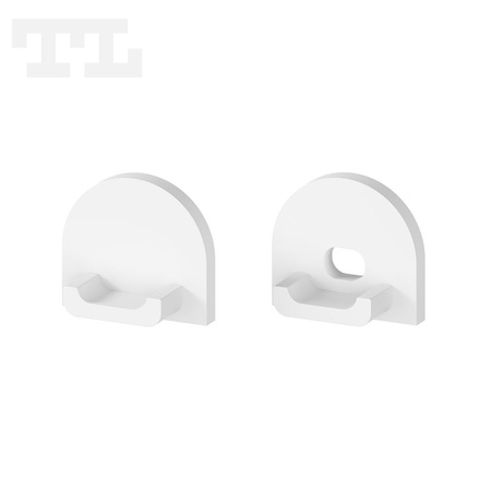 Komplet zaślepek bocznych białych P4-3 do osłonki C22 (1 szt. z otworem, 1 szt bez otworu) (nr kat 770432202)