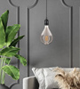 Lampa wisząca zawieś z oprawą matowa czerń do lampy E27