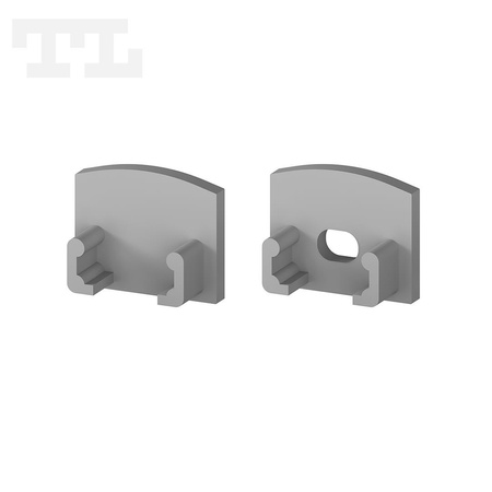 Komplet zaślepek bocznych szarych P5-2, P18-3, GK18-3 do osłonki C1, C4 (1 szt. z otworem, 1 szt bez otworu) (nr kat 7705201)