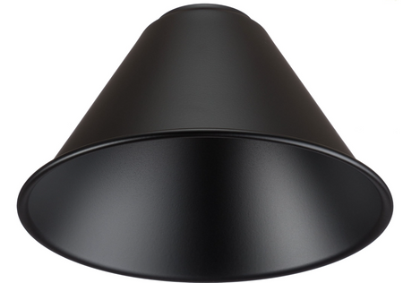 Klosz metalowy mały czarny stożek E27 LOFT