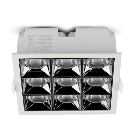 Oprawa V-TAC Downlight SAMSUNG CHIP 36W UGR19 CRI90+ 12st VT-2-36 2700K 2880lm 5 Lat Gwarancji