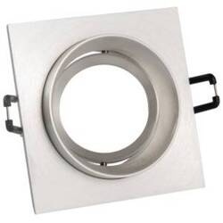 Oprawa podtynkowa LIKA Q srebrna kwadratowa ruchoma