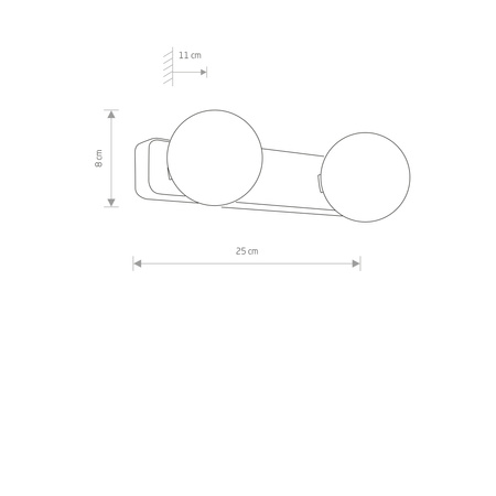 Nowodvorski Kinkiet biały chrom BRAZOS 