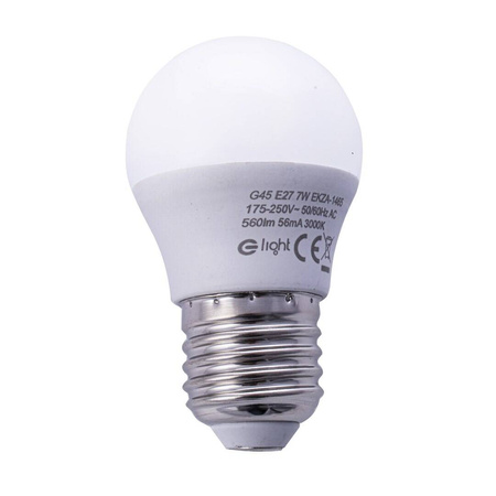 Żarówka LED 7W E27 G45 kulka Ciepła