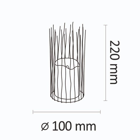 Lampa dekoracyjna  Led NYBORG M czarna 22 cm IP44 na baterie