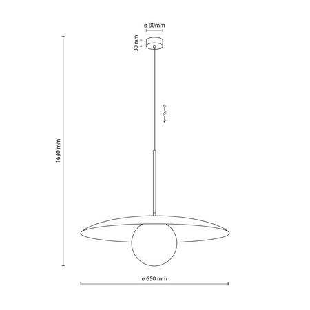 Tk Lighting SLATE PEAPOD GLASS lampa wisząca 1xE27