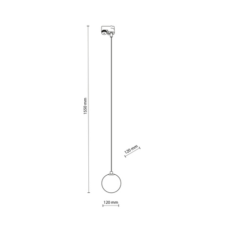 Tk Lighting TRACER WHITE WHITE GLASS lampa wisząca 1xG9