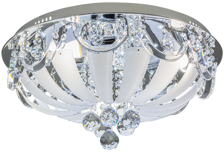 Lampa sufitowa Orion 5xE14 38xLED z pilotem Chrom kryształ