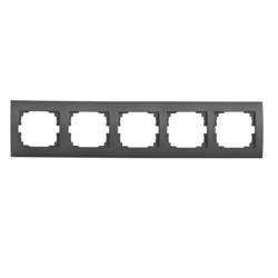 Ramka pięciokrotna pozioma LOGI grafitowa