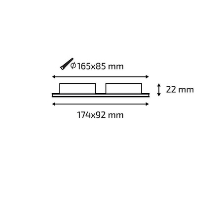 Oprawa OZZO OLAF2-221-WH podwójna kwadratowa biała