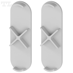 Komplet zaślepek bocznych szarych P13-10 do osłonki C23 (2 szt bez otworu) (nr kat 7713102201)