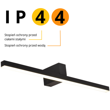 Nevada kinkiet L 20W Led 4000K  czarny IP44