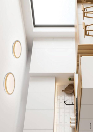 Plafon LED biały drewno 36W 4000K Gandava 14-75260