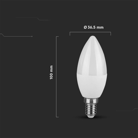 Żarówka LED V-TAC SAMSUNG CHIP 6,5W E14 Świeczka VT-268 3000K 600lm