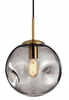 Lampa wisząca Szklana kula  gnieciona grafit 25cm