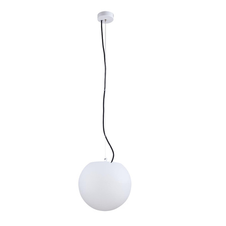 Nowodvorski Lampa wisząca zewnętrzna biała kula CUMULUS S 