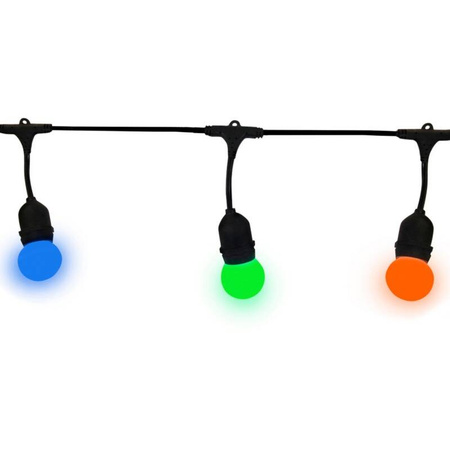 Girlanda zewnętrzna PARTY C 5,6 m E27 10 x G45 kolorowe 36V 6W