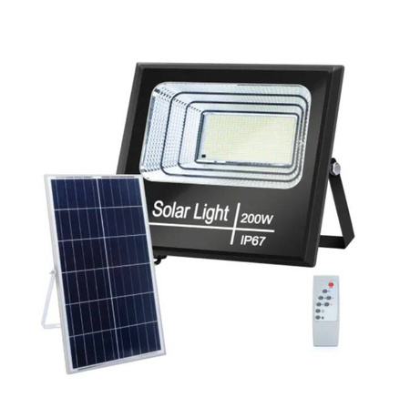 Naświetlacz solarny LED z panelem słonecznym 200W 1900lm 6500K IP67