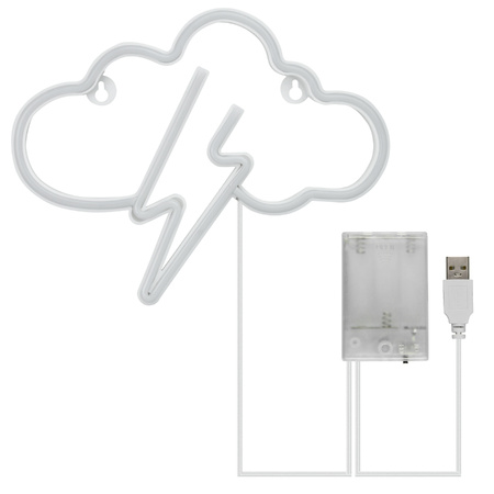 Dekoracja świetlna  Neon LED "chmurka", 29 x 23 cm