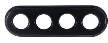 Ramka ceramiczna poczwórna czarna podtynkowa Retro