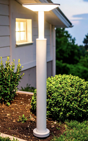 Lampa Ogrodowa Stojąca LED 18W 3000K z Aluminium Lhasa biała 80cm
